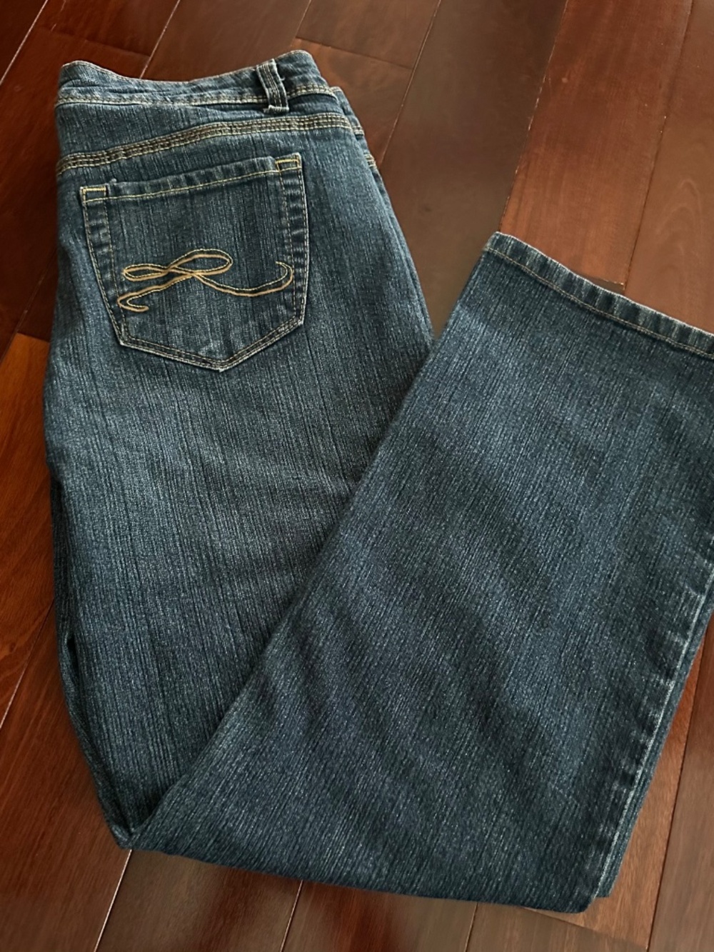Style and Co. Women’s Straight Leg Jeans Dark Blue Wash Size 8 Short NWOT